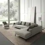 طقم كنب زاوية مودرن هافانوا - مخمل رصاصي 1