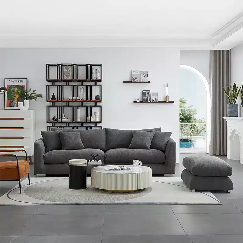 طقم كنب AALTO BOUTIQUE - صوفا ومقعد بوف رصاصي 1 طقم كنب AALTO BOUTIQUE - صوفا ومقعد بوف رصاصي 1