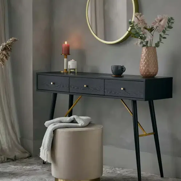 طاولة كونسول اسود - 3 درج 1