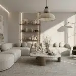 كنب زاوية أرون, بتصميم عصري، ولون رمادي أنيق من، ميرال ستايل.