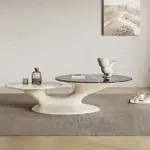 طاولة قهوة مودرن دوارة , أثاث فخم تصميم حديث