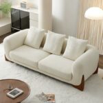 ⁦كنب مودرن بتصميم إيطالي فاخر – هيكل خشب زان وقماش مخمل ناعم⁩ - الصورة ⁦3⁩