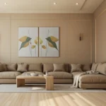 كنب حرف L فخم موديل (سروانت) – كتان