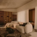 كنب زاوية ليان المودرن – تصميم انسيابي فخم وقماش ناعم