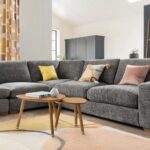 ⁦كنب زاوية أمريكي اروت – قماش كتان فاخر – تصميم مودرن⁩ - الصورة ⁦2⁩