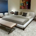 سرير  بوكلية – تصميم عصري من قماش البوكليه الفاخر