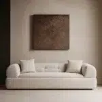 كنبة ثلاثية مورجن – بيج فاتح، تصميم أنيق، يوفر جلسة مريحة للعائلة.