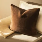 غطاء وسادة كنب فرو - مربع