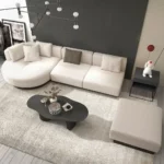 كنب زاوية مودرن 373 سم - بيج - الصورة 5