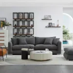 كنب مقعدين AALTO BOUTIQUE - بوليستر رصاصي